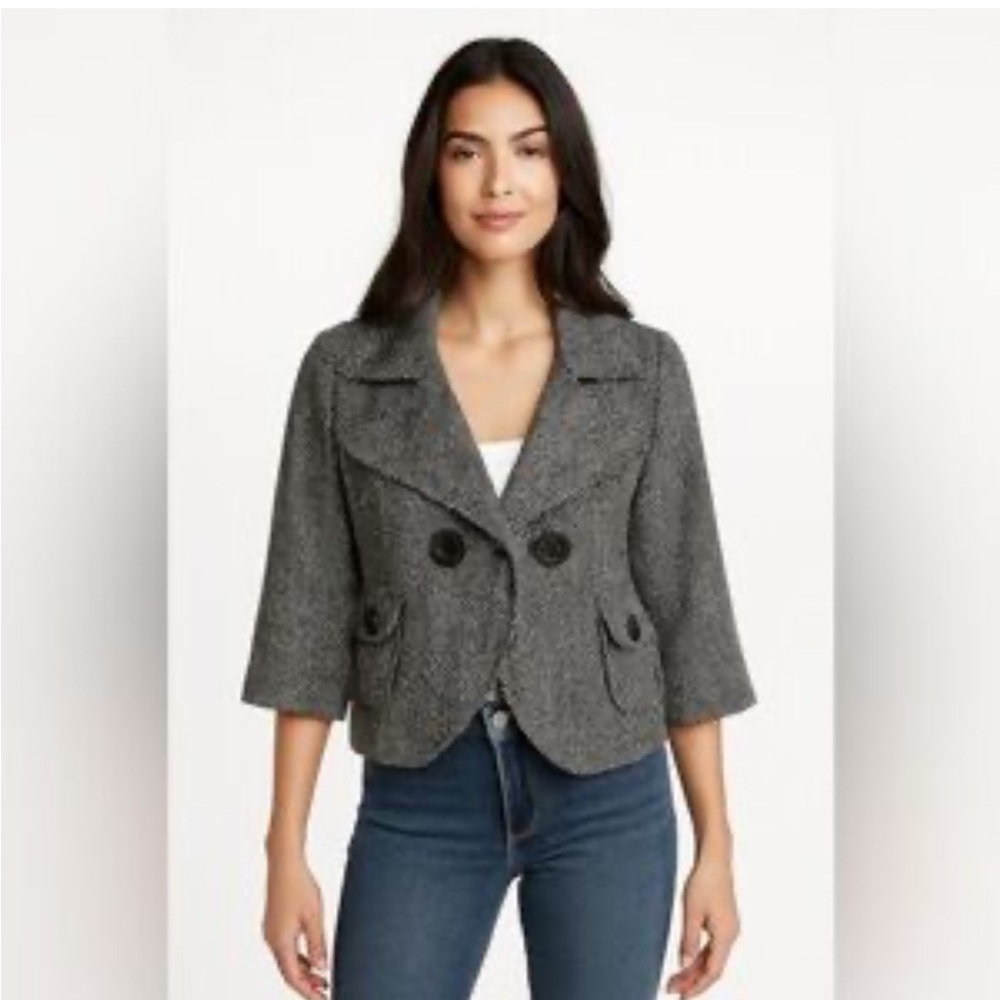 The Perfect Vintage Blazer -Costa Blanca -Wool Blend -Herringbone -Sz4-EUC 😍❤️‌
